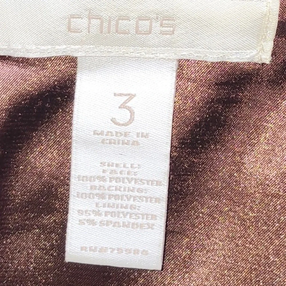 Chico's Faux Leather Skirt Snake Print Pencil Career‎ Chic Size 3